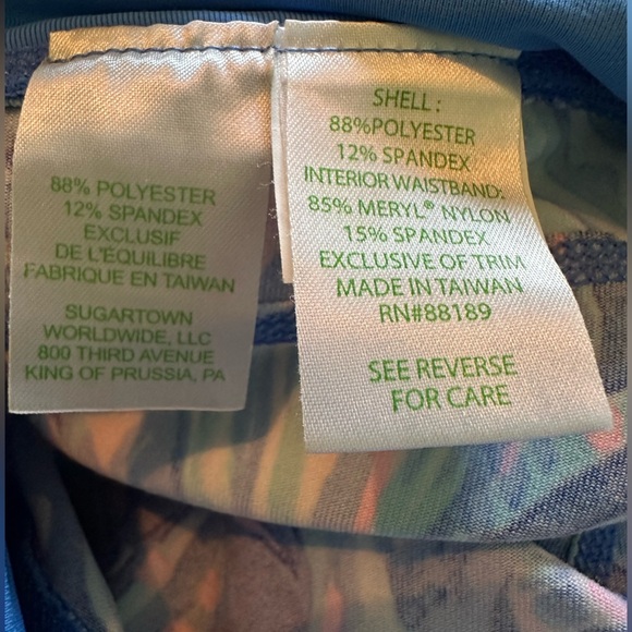 Lilly Pulitzer Luxletic Leggings Pink Blue Size Small - Picture 8 of 9